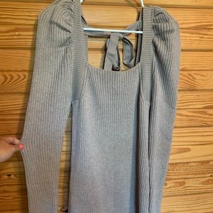 Brand new boutique sweater dress in taupe, size medium